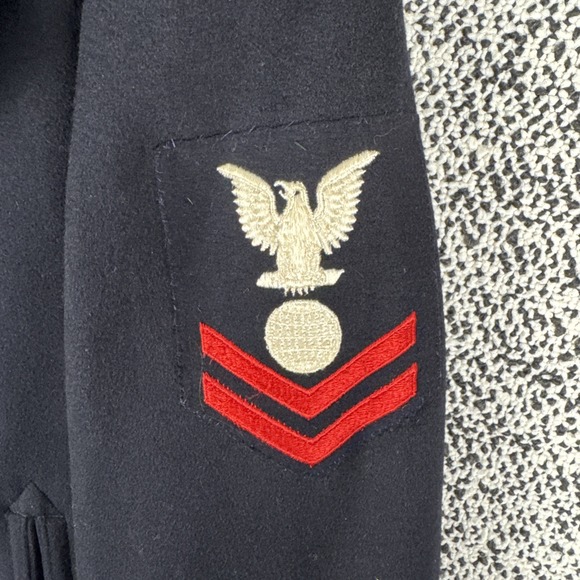 Vintage‎ US Navy Peacoat Mens 36 Regular 1962 Wool Dress Blue - Picture 3 of 13